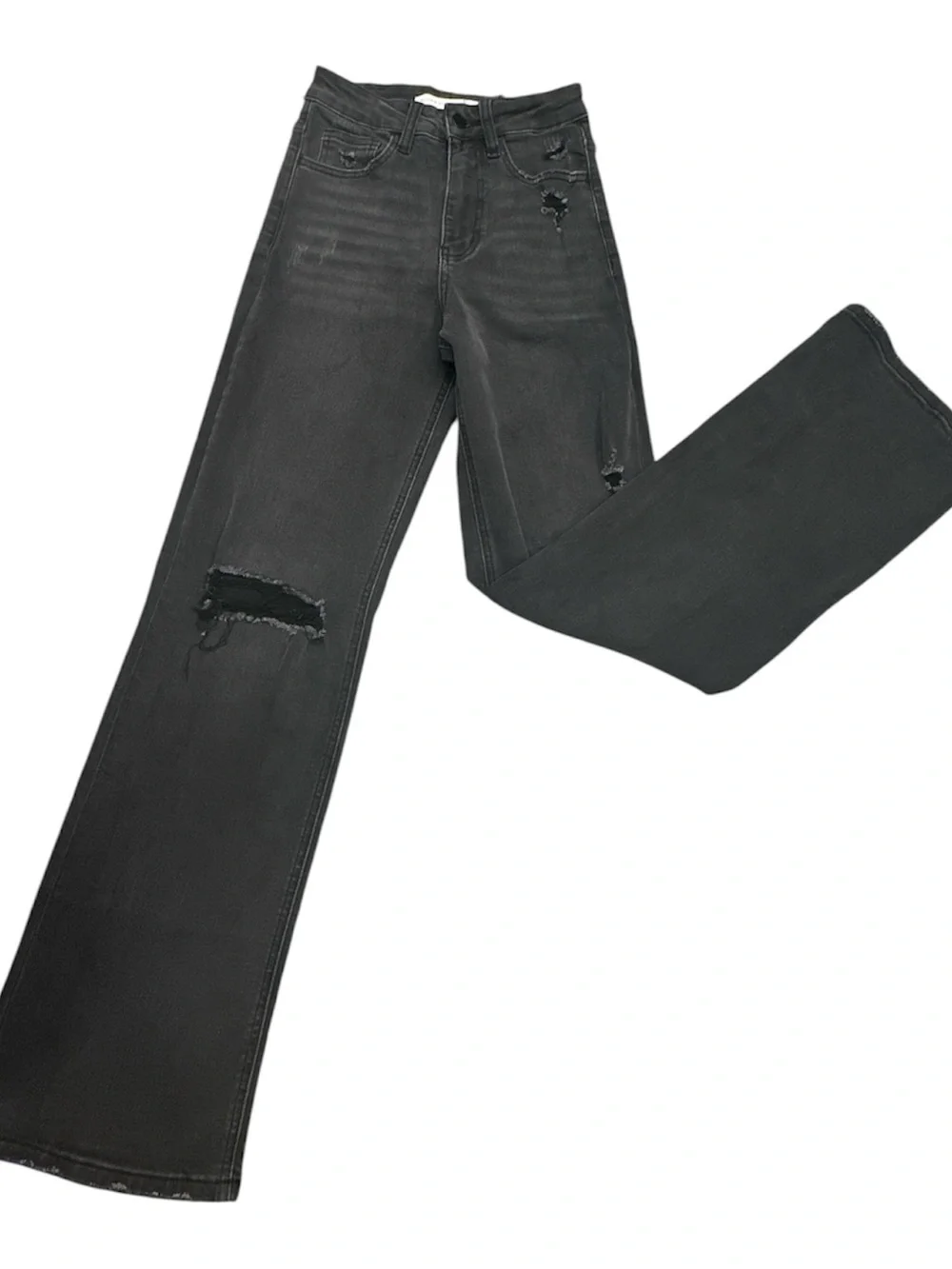 Altar'd State Distressed Black Jeans Womens Ripped Knee High Waisted